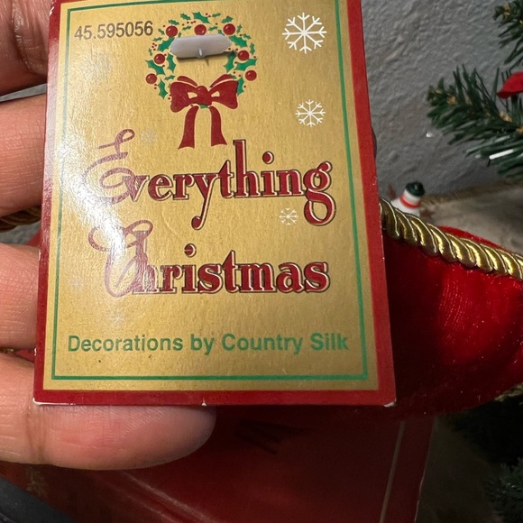 Everything Christmas Decorations By country silk Christmas Decorative Pillow Vtg - Picture 4 of 5